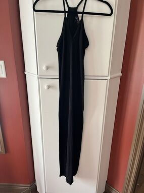 Black Strappy Maxi Dress - Elegant Women's Evening Dress
